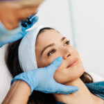 Woman getting a PRP facial
